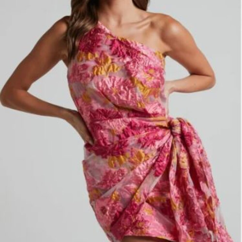 NWT - Reverse Pink Floral Dress - Sz UK12